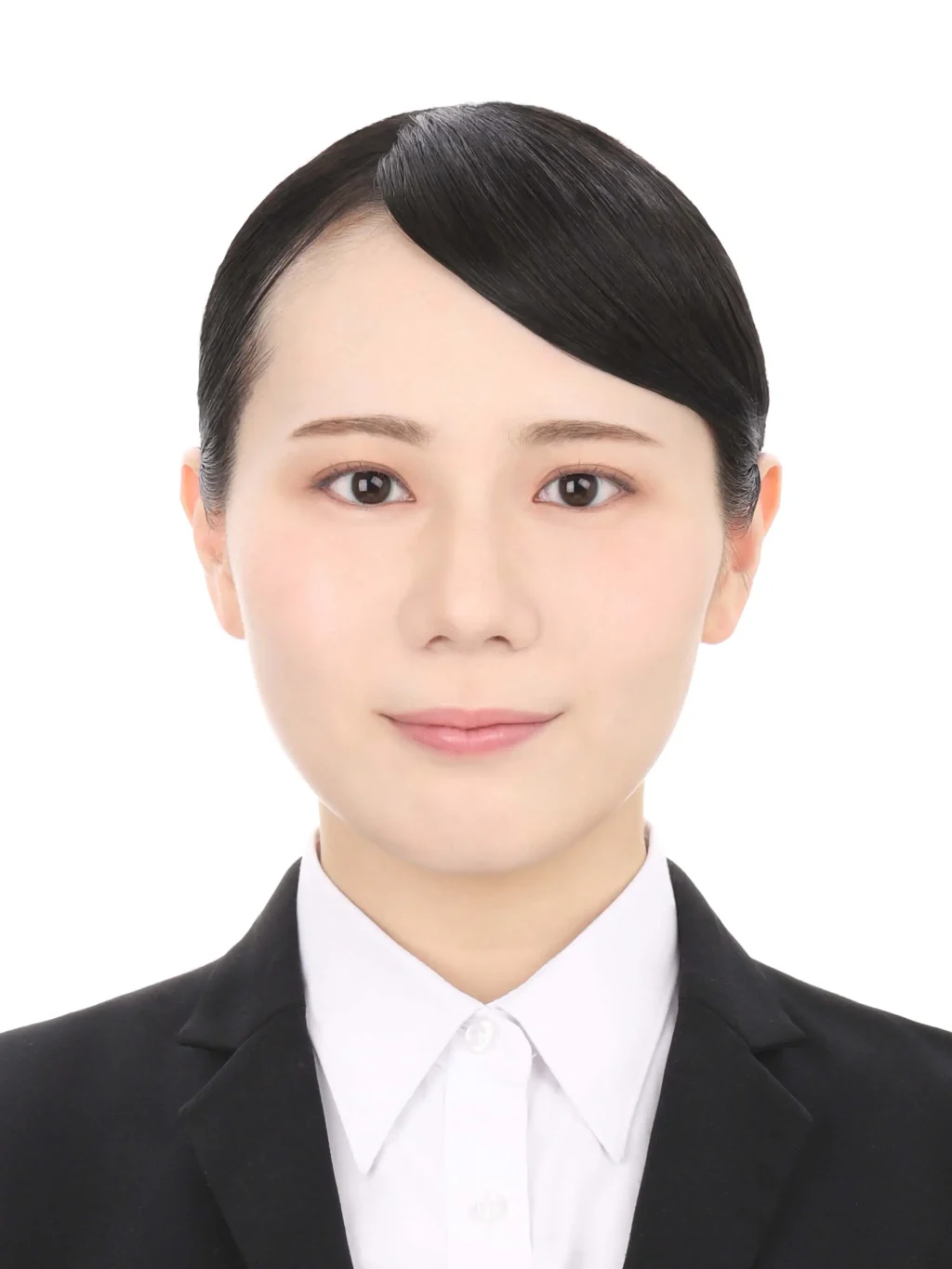 女子就活生のプロがヘアメイクして、撮影指導をした証明写真のアフター