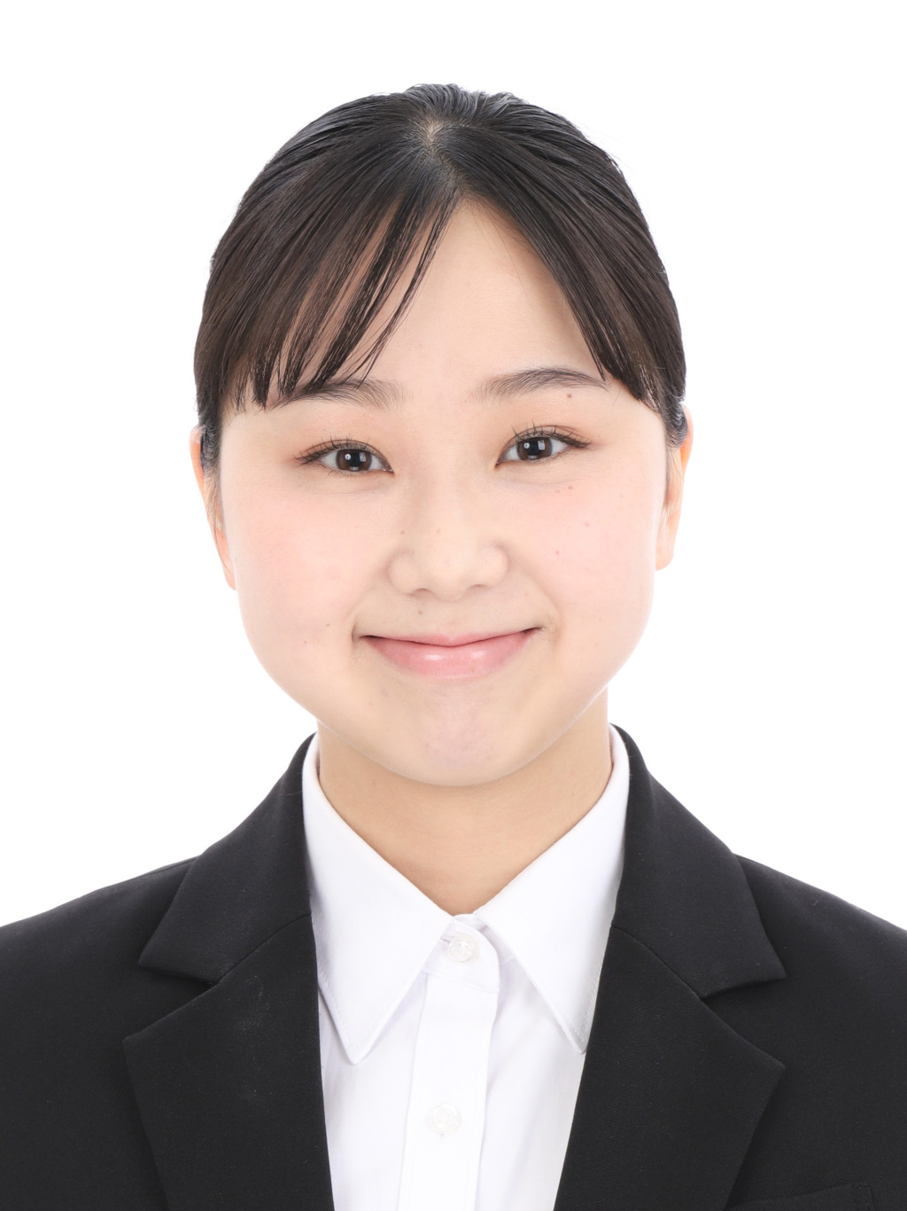 女子就活生の証明写真のビフォー